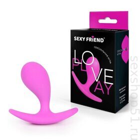 Анальная пробка Love Play, массажер простаты, Soft touch silicone, 22 х 55 мм, розовый